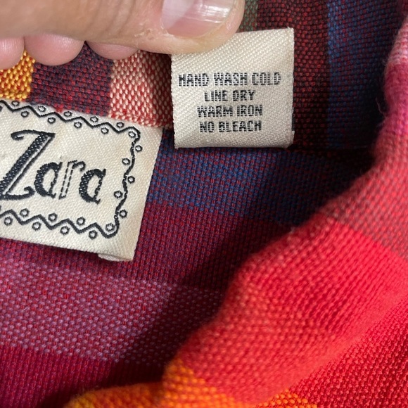 Tan-Zara Tantrums Western Aztec Embroidered Rainbow Button Front Jacket size S - Picture 10 of 13